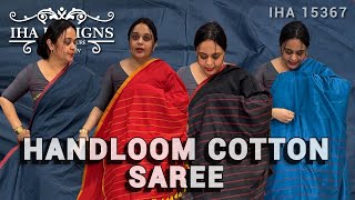 Handloom cotton sarees collections for booking visits [upl. by Blaze]