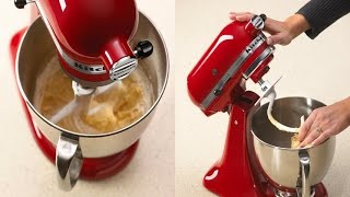 KitchenAid KSM150PSER 5 Quart Artisan Series Tilt Head Stand Mixer Empire Red with Pouring Shield [upl. by Mairym]