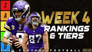 Week 4 Tight End amp Quarterback Rankings  2023 Fantasy Football [upl. by Neehahs]