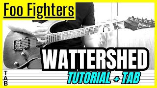 Foo Fighters  Wattershed Guitar Cover Lesson  Tab  Tutorial [upl. by Victor]