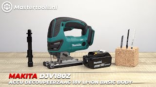 Makita DJV180Z Accu Decoupeerzaag 18V Liion Basic Body  Mastertoolsnl [upl. by Ramma]