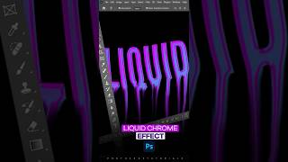 Easy Liquid Chrome Text  Photoshop Tutorial photoshop [upl. by Nylegna591]