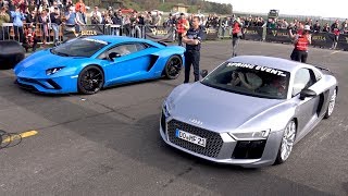 Audi R8 V10 Plus vs Lamborghini Aventador S [upl. by Henriha]