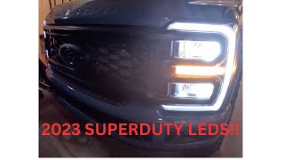 2023 Ford Superduty F250 and F350 LED headlight fog light and zone lighting features [upl. by Duffy]