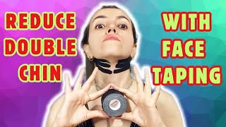 Get Rid Of DoubleChin in 2 WeeksJust With Simple Taping and Exercise [upl. by Wenn879]