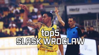 TOP 5 Elaborado en Canarias vs Slask Wroclaw GrancaTV 161123 [upl. by Anerec]