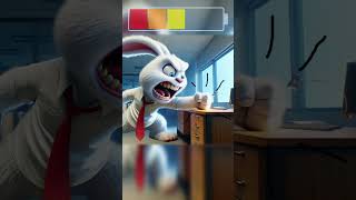 Bunny Likes Coffee But Hates The Office funny bunny animallover cartoon [upl. by Nari750]