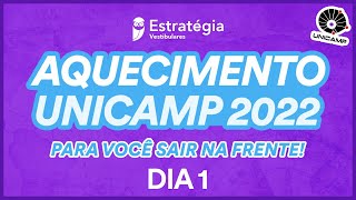 Aquecimento UNICAMP 2022  Dia 1  Revisão COMPLETA para o vestibular [upl. by Rehposirhc]