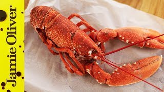 How To Prep Lobster  Jamies Comfort Food  Pete Begg [upl. by Oinotnaocram]