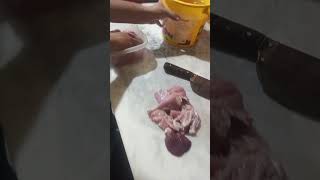 C Hygienic Cutting of Chicken 6 cuttingskills meat butcher butcherskills [upl. by Grewitz283]