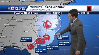 WATCH Impacts from Debby begin Tuesday PM in the Piedmont Triad [upl. by Eaver252]