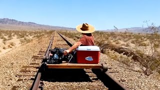 Rail Cart ride on abandoned Eagle Mountain Railroad in Southern California [upl. by Auahsoj]