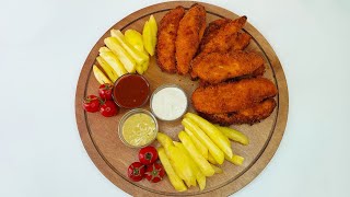 Super Easy Crispy Chicken Fillet Recipe Chicken Tenders RecipeSpicy Chicken Strips [upl. by Airamalegna]