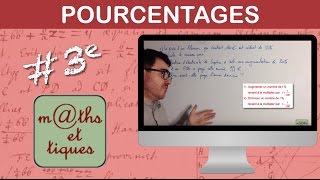 Effectuer un calcul de pourcentage  Troisième [upl. by Haskel]