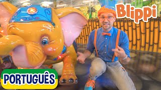 Blippi Português Blippi e os Animais  Vídeos Educativos para Crianças  As Aventuras de Blippi [upl. by Marquardt]