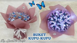 DIY  Buket KupuKupu Viral  Buket Kekinian Low Budget  Butterfly Bouquet [upl. by Fawnia]