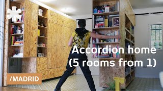 Madrid accordion home transforming walls get 5 rooms from 1 [upl. by Santos]