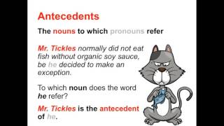 Pronouns and Antecedents  Parts of Speech App [upl. by Nuhsyar968]