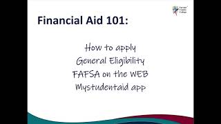 FA101 S2 How to Apply and General Eligibility [upl. by Mattox709]