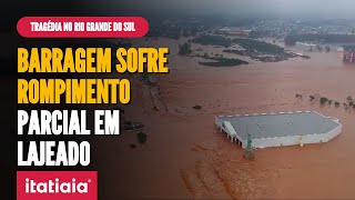 BARRAGEM DE HIDRELÉTRICA SOFRE ROMPIMENTO PARCIAL DEVIDO AO TEMPORAL NO RS [upl. by Nevuer]