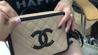 Chanel Medium Vanity Case unboxing amp whats in my bag [upl. by Meehar910]