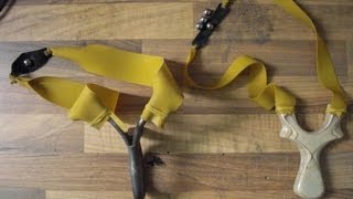 Steinschleuder Durchschlagskraft Schuss Test Beschuss Butterfly schießen Theraband Slingshot Zwille [upl. by Nevaed246]