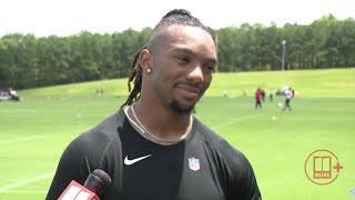 Bijan Robinson ready for his second season with the Atlanta Falcons [upl. by Aerdnu]