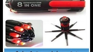 8 In 1 Multi Screwdriver Led Torch Portable Screwdriver Set Tool Kit 8IN1SD [upl. by Waddle]