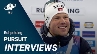 World Cup 2324 Ruhpolding Men Pursuit Interviews [upl. by Sidwel509]