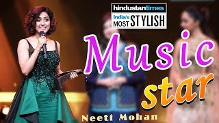 Neeti Mohan  Wins Music Star award  HT Indias Most Stylish Awards 2018 [upl. by Lyrad]