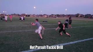 Hot Pursuit Tackling Drill  Youth Football Drills  Coach Parker  Tackle Drills [upl. by Eima]