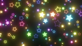 Abstract Rainbow Star Shapes Flashing Colorful Neon Light Spectrum 4K 60fps Wallpaper Background [upl. by Theobald]