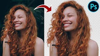 Remove Hair Background Using Refine Edge in Photoshop 2020  Part12 [upl. by Zaid268]