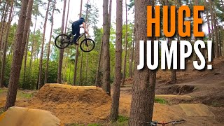 Riding HUGE Jumps  STEEP Trails At Woburn Bike Park [upl. by Nohtanhoj]