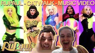 RuPaul  Catwalk feat Season 14 Cast  BRAZIL REACTION  Music Video [upl. by Anaahs]