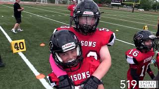 OSFL Football Under 12  Hamilton Jr TigerCats vs Brantford Bisons [upl. by Kilian]