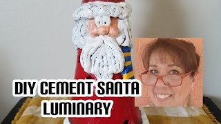 DIY Cement Santa Luminary [upl. by Kirschner]