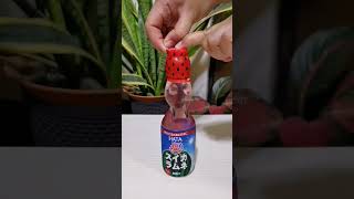 How To Get Marble Out of Ramune soda bottle Hata brand [upl. by Airamas]