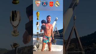 Ramos Team Cups Sevilla PSG Spain Real Madrid football shorts ramos psg realmadrid [upl. by Ennyletak]