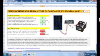 Regolatore di carica fotovoltaico  Dimensionamento [upl. by Ragan]