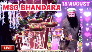 15 August 2024 Live Satsang SaintMSGInsan  Dera Sacha Sauda Sirsa Barnawa UP Live MSG Bhandara [upl. by Adnuhser533]