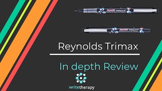 Review  Reynolds Trimax Pen  05mm smooth writing  Black amp Red pen [upl. by Ehcar]