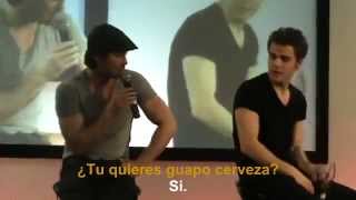 Paul Wesley e Ian Somerhalder Barcelona entrada Subtitulado [upl. by Devan]