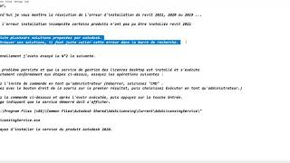 Erreur dinstallation revit 2021 [upl. by Cathey286]