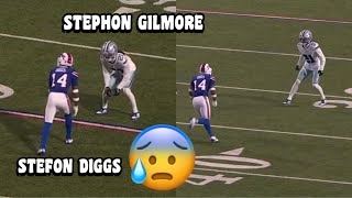 Stefon Diggs Vs Stephon Gilmore amp Daron Bland 🔥👀 WR Vs CB Bills Vs Cowboys 2023 highlights [upl. by Sheeran]