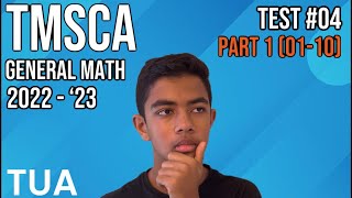 TMSCA General Math 20222023 Test 04 Part 1 [upl. by Helenka]