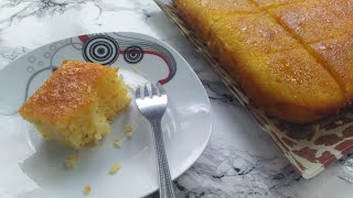 بسبوسة سهلة وسريعة التحضير وهشيشة بمكونات بسيطة Orangen  Grießkuchen Basboussa [upl. by Bullough]