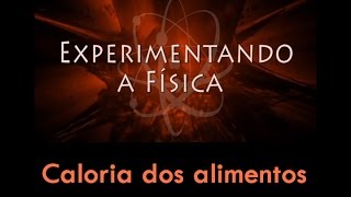 Experimentando a Física  Caloria dos alimentos [upl. by Xylia]