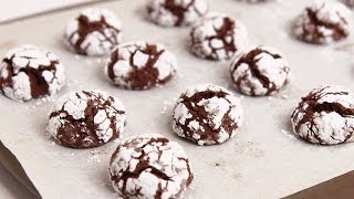 Chocolate Crinkle Cookie Recipe  Laura Vitale  Laura in the Kitchen Episode 756 [upl. by Adnohrahs]