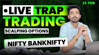 23 February Live Trading  Live Intraday Trading Today  Bank Nifty option trading live Nifty 50 [upl. by Annaillil525]